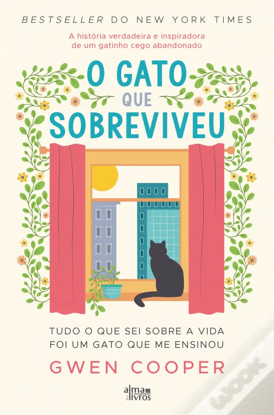 Capa do livro O gato que sobreviveu de Gwen Cooper- Clica na imagem para comprar com o nosso link de afiliado este, ou outros livros sobre gatos!